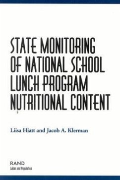 State Monitoring of National School Lunch Programs Nutrtional Content - Hiatt, Liisa; Klerman, Jacob Alex