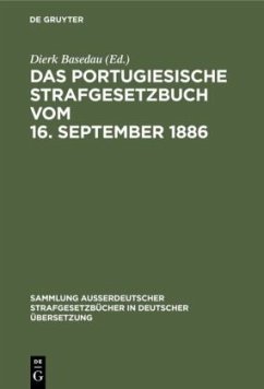 Das Portugiesische Strafgesetzbuch vom 16. September 1886