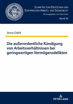 Die außerordentliche Kündigung von Arbeitsverhältnissen bei geringwertigen Vermögensdelikten - Diehl, Anna