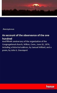 Cover An account of the observance of the one hundred