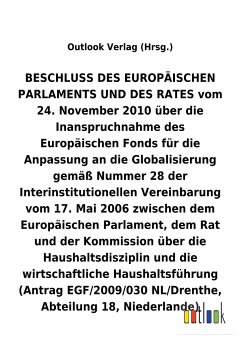 BESCHLUSS vom 24. November 2010 über die Inanspruchnahme des Europäischen Fonds für die Anpassung an die Globalisierung gemäß Nummer 28 der Interinstitutionellen Vereinbarung vom 17. Mai 2006 über die Haushaltsdisziplin und die wirtschaftliche Haushaltsführung