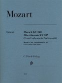 Marsch KV 248 und Divertimento KV 247, Stimmensatz: 2 Hörner (F), 2 Violinen, Viola, Basso; Basso-Stimme mit Violoncello