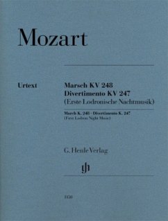 Marsch KV 248 und Divertimento KV 247, Stimmensatz: 2 Hörner (F), 2 Violinen, Viola, Basso; Basso-Stimme mit Violoncello - Wolfgang Amadeus Mozart - Marsch KV 248 · Divertimento KV 247 (Erste Lodronische Nachtmusik)