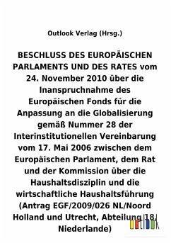 BESCHLUSS vom 24. November 2010 über die Inanspruchnahme des Europäischen Fonds für die Anpassung an die Globalisierung gemäß Nummer 28 der Interinstitutionellen Vereinbarung vom 17. Mai 2006 über die Haushaltsdisziplin und die wirtschaftliche Haushaltsführung