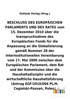 BESCHLUSS vom 15. Dezember 2010 über die Inanspruchnahme des Europäischen Fonds für die Anpassung an die Globalisierung gemäß Nummer 28 der Interinstitutionellen Vereinbarung vom 17. Mai 2006 über die Haushaltsdisziplin und die wirtschaftliche Haushaltsführung