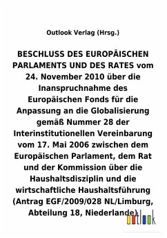 BESCHLUSS vom 24. November 2010 über die Inanspruchnahme des Europäischen Fonds für die Anpassung an die Globalisierung gemäß Nummer 28 der Interinstitutionellen Vereinbarung vom 17. Mai 2006 über die Haushaltsdisziplin und die wirtschaftliche Haushaltsführung