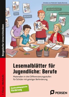Lesemalblätter für Jugendliche: Berufe - Pufendorf, Christine von;Dümmel, Saskia