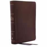 The Kjv, Open Bible, Genuine Leather, Brown, Red Letter Edition, Comfort Print