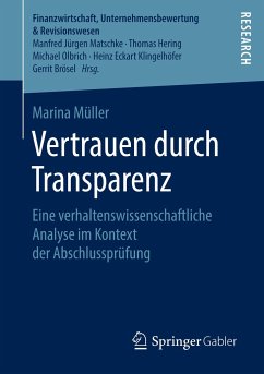 Vertrauen durch Transparenz - Müller, Marina