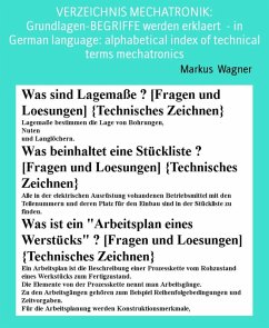 VERZEICHNIS MECHATRONIK: Grundlagen-BEGRIFFE werden erklaert - in German language: alphabetical index of technical terms mechatronics (eBook, ePUB) - Wagner, Markus