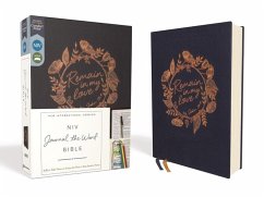 Niv, Journal the Word Bible, Cloth Over Board, Navy, Red Letter Edition, Comfort Print - Zondervan