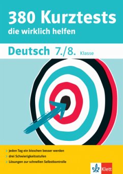 Cover Deutsch 7./8. Klasse / 380 Kurztests die wirklich helfen