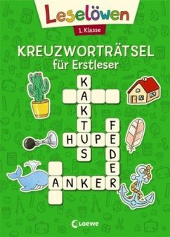 Leselöwen Kreuzworträtsel für Erstleser - 1. Klasse (Grün)