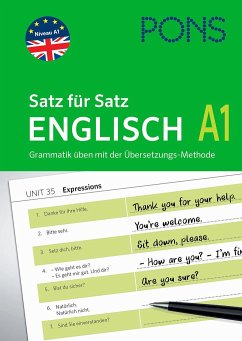 PONS Satz für Satz Englisch A1. Grammatik üben mit der Übersetzungsmethode