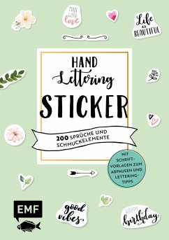 Handlettering-Sticker - 200 Sprüche und Schmuckelemente - Janssen, Martina Johanna;Martial-Pfefferle, Lea