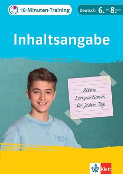10-Minuten-Training Deutsch Aufsatz Inhaltsangabe 6. - 8. Klasse - Hufnagel, Elke