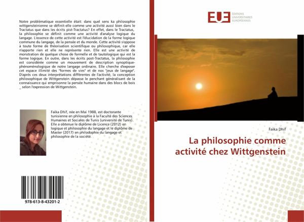 La philosophie comme activité chez Wittgenstein La philosophie comme activité chez Wittgenstein