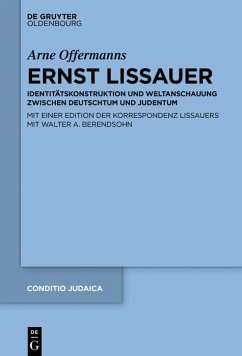 Ernst Lissauer (eBook, ePUB) Cover Ernst Lissauer (eBook, ePUB)