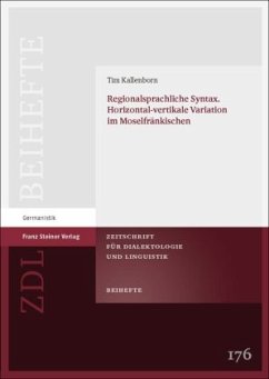 Cover Regionalsprachliche Syntax. Horizontal-vertikale Variation im Moselfränkischen