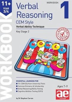 11+ Verbal Reasoning Year 3/4 CEM Style Workbook 1 - Curran, Dr Stephen C