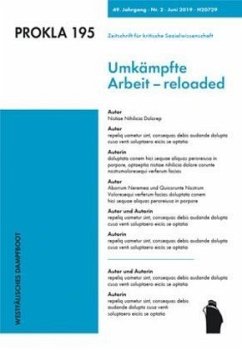 Cover Umkämpfte Arbeit - reloaded / Prokla 195