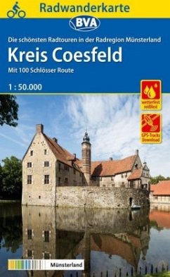 BVA Radwanderkarte Radregion Münsterland Kreis Coesfeld 1:50.000, reiß- und wetterfest, GPS-Tracks Download