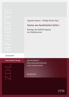 Syntax aus Saarbrücker Sicht 2 (eBook, PDF)