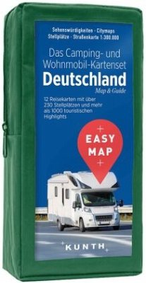 KUNTH EASY MAP Das Camping- und Wohnmobil Kartenset Deutschland 1:300.000