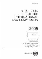 Yearbook of the International Law Commission 2005