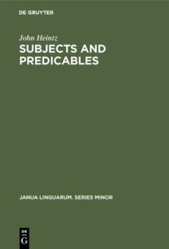 Subjects and Predicables - Heintz, John