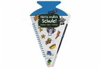 Schultüten-Kratzelbuch - Funny Patches - Hurra, endlich Schule! (blau)