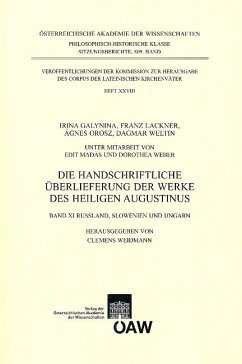 Die handschriftliche Überlieferung der Werke des Heiligen Augustinus (eBook, PDF) - Weidmann, Clemens