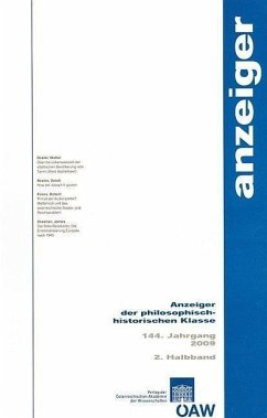 Cover Anzeiger der philoosphisch-historischen Klasse 144. Jahrgang 2. HB 2009 (eBook, PDF)