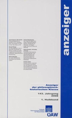 Anzeiger der philosophisch-historischen Klasse 143. Jahrgang, 1. Halbband 2008 (eBook, PDF)