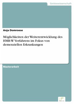 Cover Möglichkeiten der Weiterentwicklung des HMB-W Verfahrens im Fokus von demenziellen Erkrankungen (eBook, PDF)