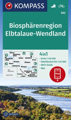 KOMPASS Wanderkarte Biosphärenregion Elbtalaue-Wendland