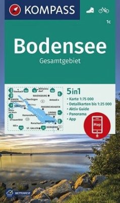 KOMPASS Wanderkarte Bodensee Gesamtgebiet