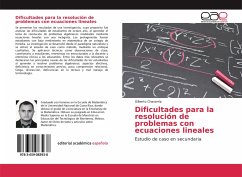 Dificultades para la resolución de problemas con ecuaciones lineales