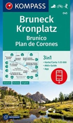 Cover KOMPASS Wanderkarte 045 Bruneck, Kronplatz Brunico Plan de Corones 1:25.000
