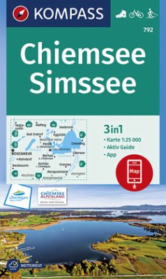 KOMPASS Wanderkarte Chiemsee, Simssee