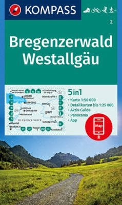 KOMPASS Wanderkarte Bregenzerwald, Westallgäu