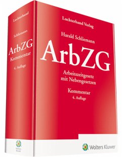 Arbeitszeitgesetz mit Nebengesetzen (ArbZG), Kommentar - Schliemann, Harald