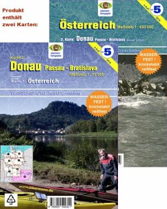 Jübermann Wassersport-Wanderkarte Österreich / Donau, Passau - Bratislava, 2 Bl. - Jübermann, Erhard