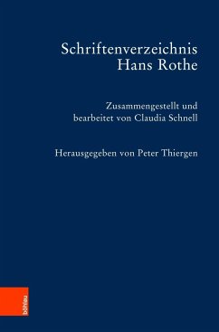 Schriftenverzeichnis Hans Rothe - Rothe, Hans
