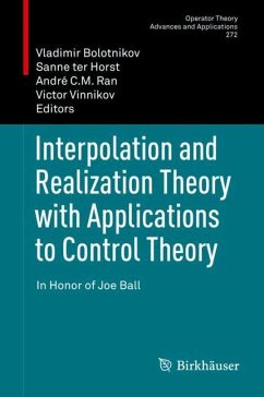 Interpolation and Realization Theory with Applications to Control Theory