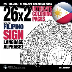 26x2 Intricate Coloring Pages with the Filipino Sign Language Alphabet