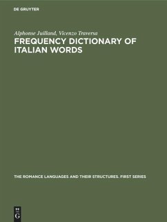 Frequency dictionary of Italian words - Juilland, Alphonse;Traversa, Vicenzo