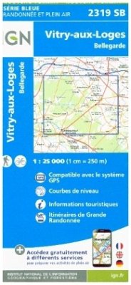 IGN Karte, Serie Bleue Vitry-aux-Loges, Bellegarde