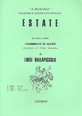 Estate für Männerchor a cappella, Partitur Estate für Männerchor a cappella, Partitur