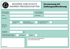 Denkzettel - das Knöllchen für deine Freunde